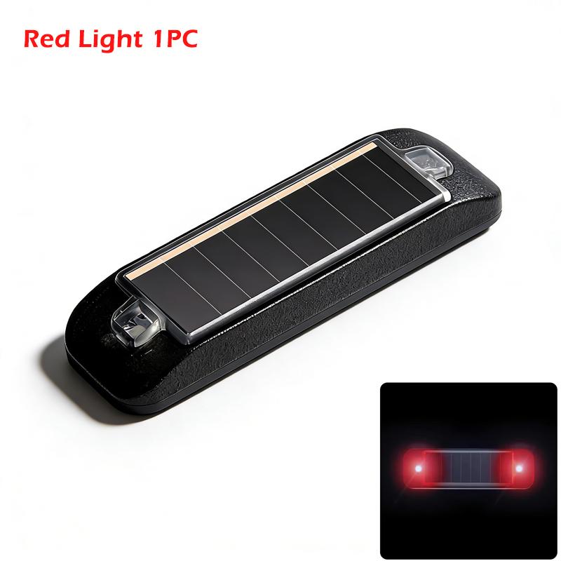 Mini LED Solar Power Car Warning Light Night Security Simulated Alarm Wireless Anti-Theft Caution Lamp Flashing Dummy Alarm Lamp