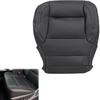 NLQR Pokrowiec na dolną część siedzenia kierowcy lub pasażera, skóra bez perforacji, czarny #H2U H1Y 4AA Kompatybilny z Chevy Silverado Sierra Tahoe