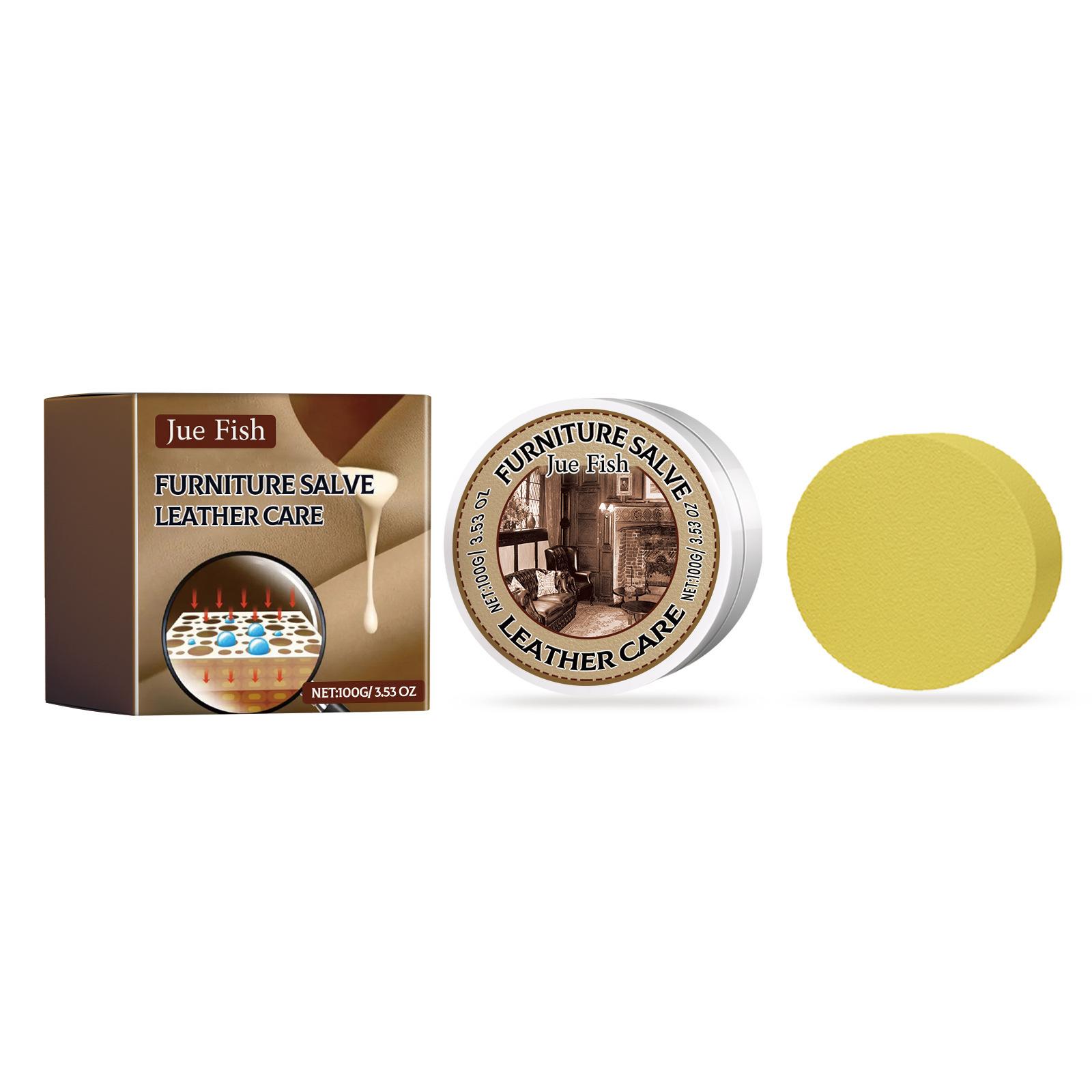 

JUE-FISH Универсальный крем для восстановления кожи, дивана, сиденья, дивана, ремонт обуви, крем для чистки пальто, дырок, царапин, трещин, ремонт разрывов 100g+sponge