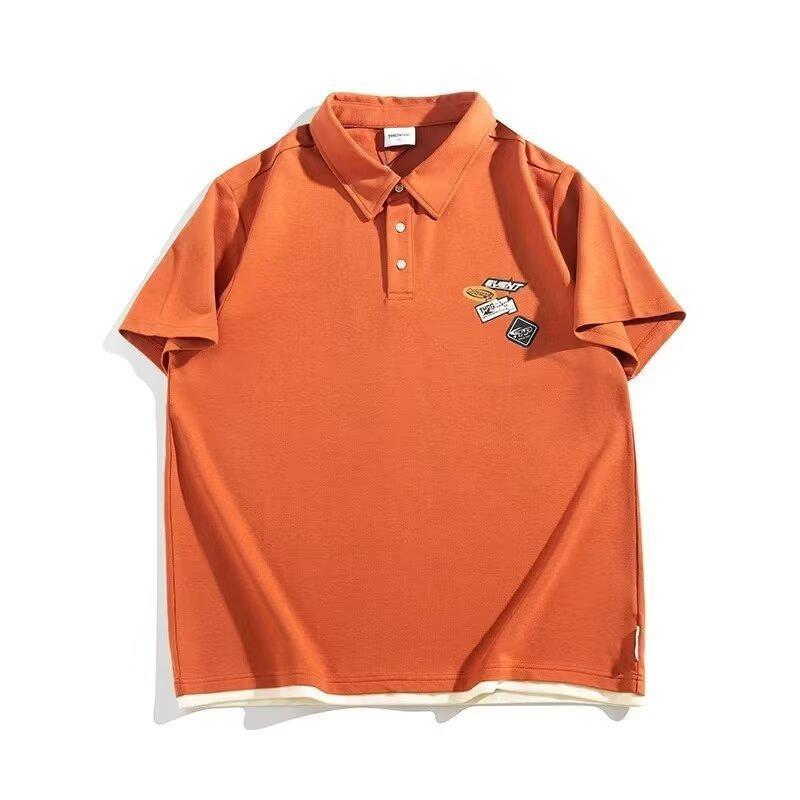 Plus Size Trend Moisture Wicking Soft High Quality Breathable Men's Loose Polo Shirt--Wrinkle Resistant Casual Sports Short Sleeve Neck Shirt