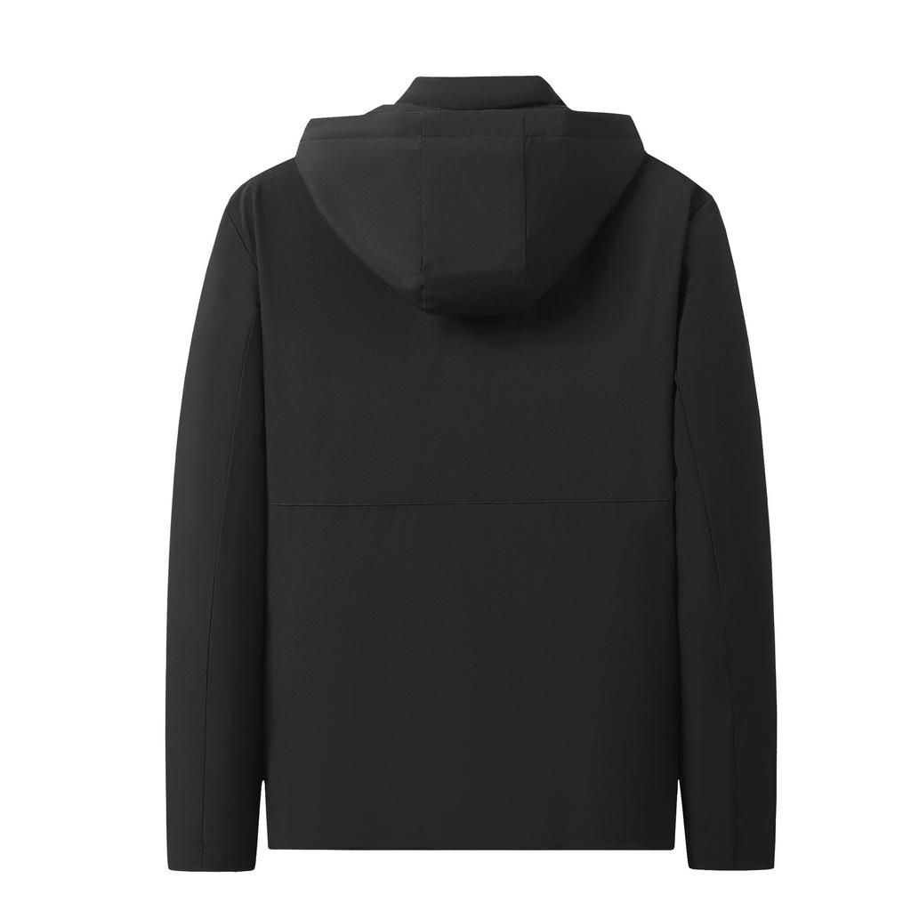Men's Plus Size Fleece-Lined Cotton Jacket - Middle-Aged & Elderly