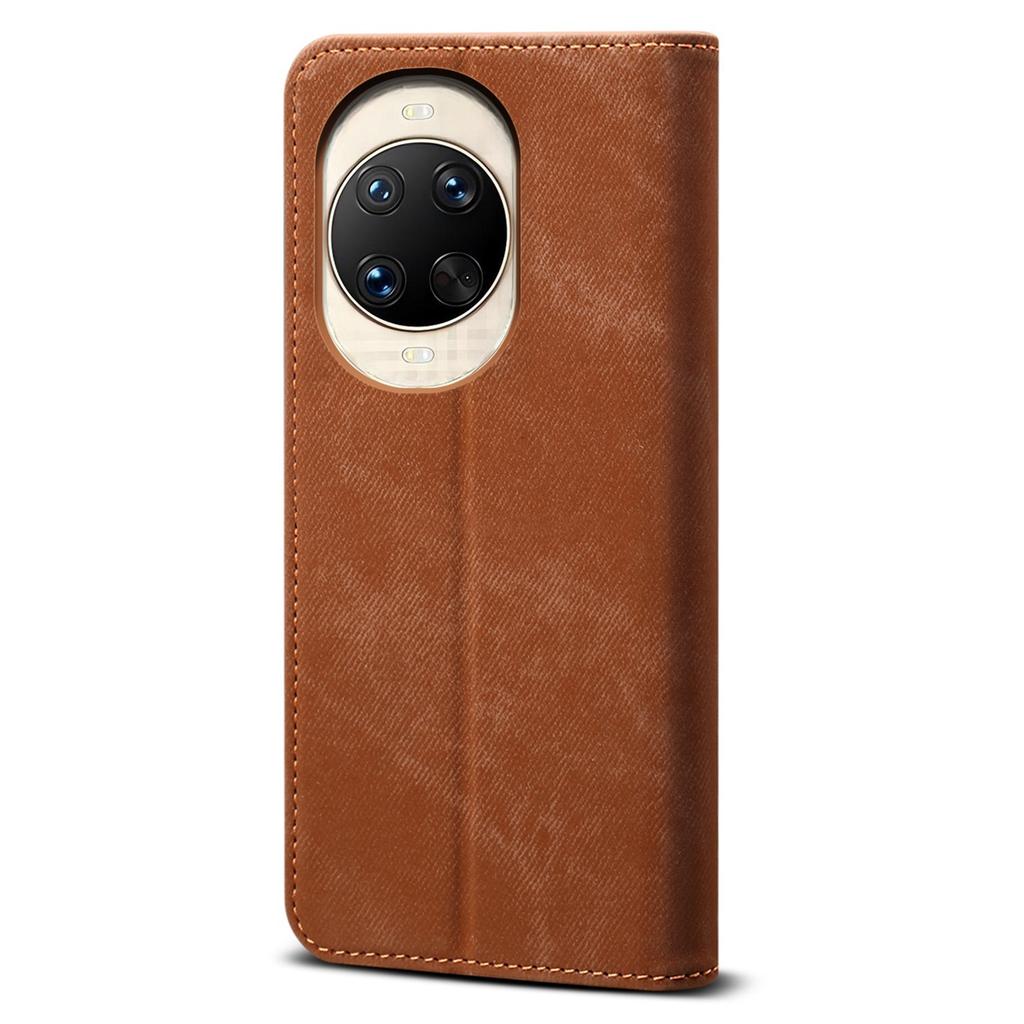 For Huawei nova 14 5G Case Jeans Cloth Texture Anti-Scratch Leather Stand Phone Cover