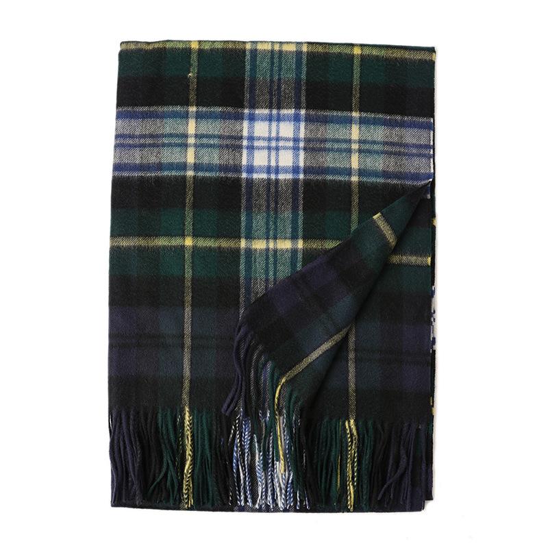 New Cashmere Plaid Large Shawl, Warm Autumn and Winter Scottish Plaid Men's and Women's Scarf