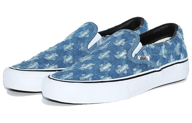 Slip-On Supreme X Slip-On Vans 'Blue Hole Punch Denim' VN0A38DD2DD