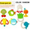 Baby Clutch Ball Rattle Fitness Soft Glue Hand Rattle, Fish Skewer Toothpaste Infant 0-1 Years Old Educational Toy