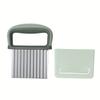 [Durable Crinkle Cut Potato Chip Maker] 1pc Stainless Steel Wavy French Fry Cutter, Kitchen Wave Pattern Vegetable Slicer Tool