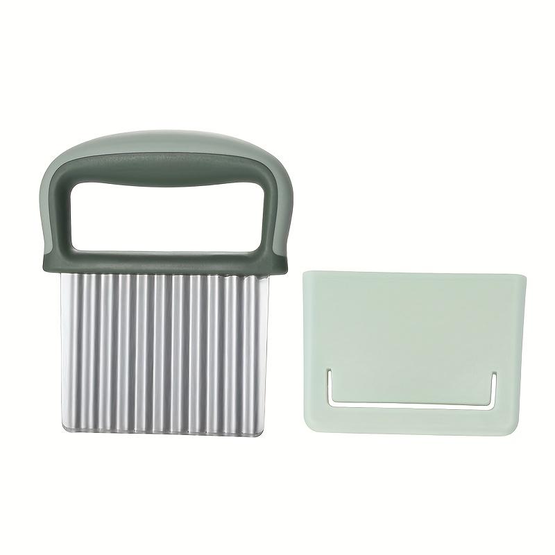 [Durable Crinkle Cut Potato Chip Maker] 1pc Stainless Steel Wavy French Fry Cutter, Kitchen Wave Pattern Vegetable Slicer Tool