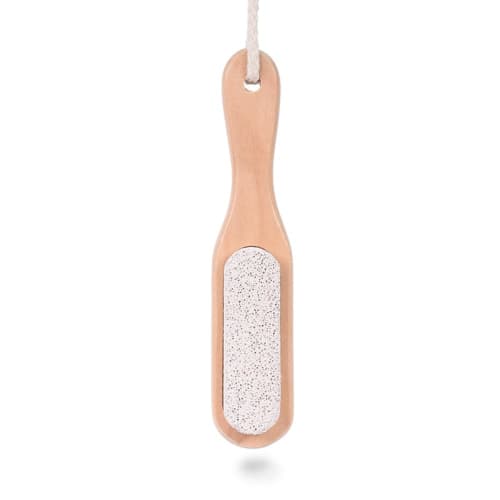 Wooden Handle Pumice Brush, Natural Stone Foot Scrub Tool, Durable and Attractive, Good for Foot Skin