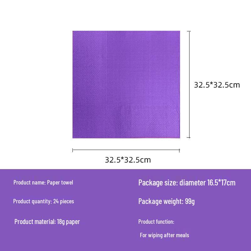 Purple Disposable Tableware Set for Birthdays & Camping: Includes Plates, Cups, Napkins, Tablecloths, Cutlery