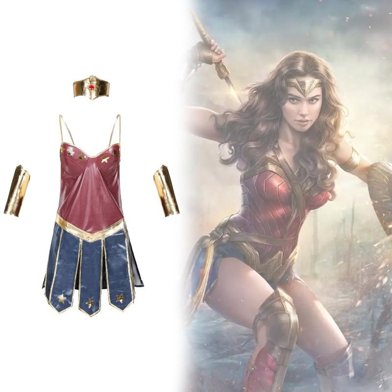 Halloween Wonder Woman Party Movie Justice Dress League Costumes Superwomen