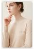 Women's Pure Cashmere Half-High Neck Embroidered Sweater - Loose Fit Knitwear for Autumn/Winter