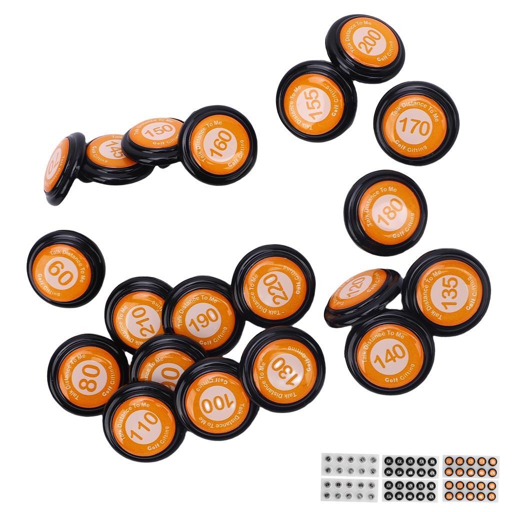 20pcs Club Distance Markers Ball Position Markers Club Yardage Sign ABS for Outdoor Sports