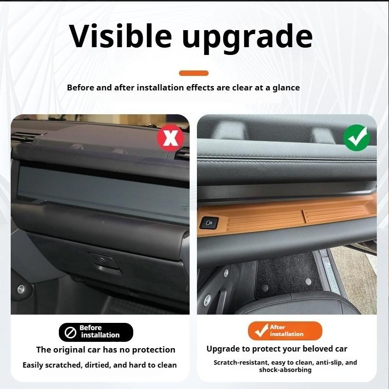 For Land Rover Defender 90 110 2020-2025 Car Center Console Passenger Storage Box Dashboard Organizer Anti-Slip Silicone Pad SA2