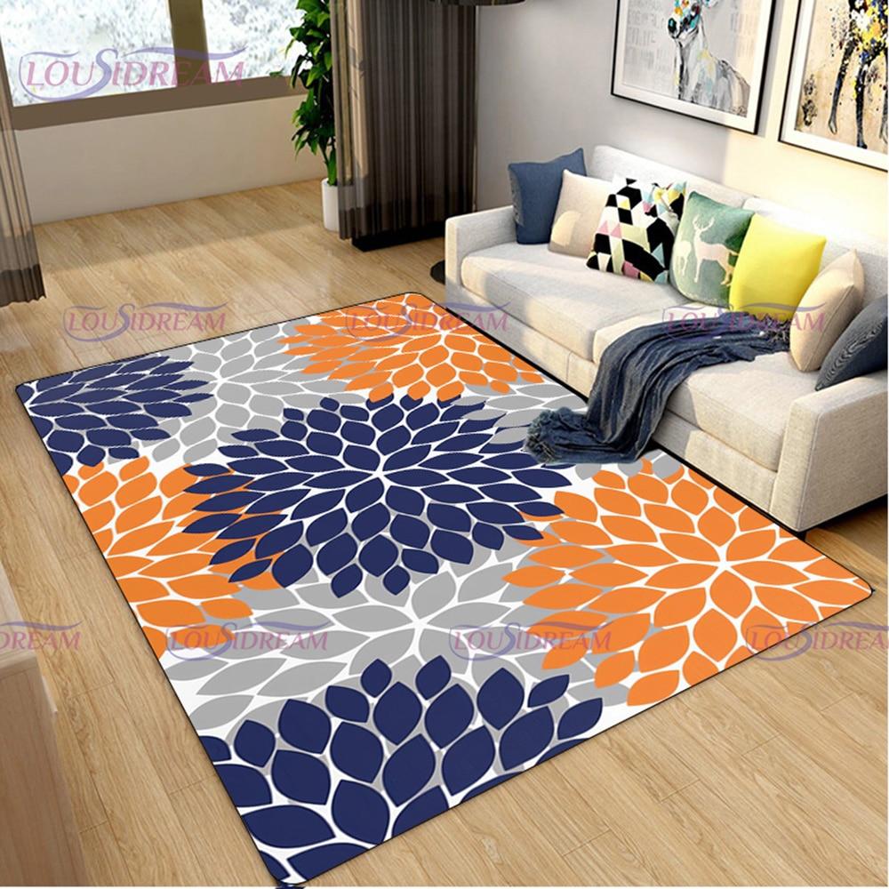 Tapete moderno com estampa de flores, tapete floral, tapete de cozinha, tapete antiderrapante, tapete de banheiro, tapete de entrada frontal