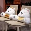 Non-Toxic Cartoon Bedside Soft Animal Dog Backrest Sofa Cushion Plush Triangle West Highland White Terrier Dog Pillow On The Bed Gifts
