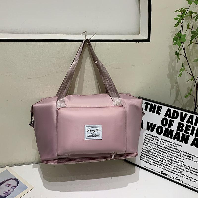 Canvas backpack, college style drawbar bag, travel bag, large capacity business travel luggage bag, foldable
