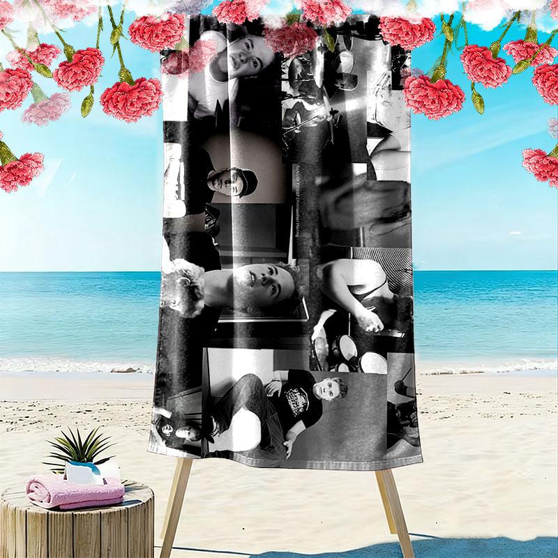Gustav Schafer Print Beach Towel, Large Soft Quick Dry Towel for Beach Camping Swimming