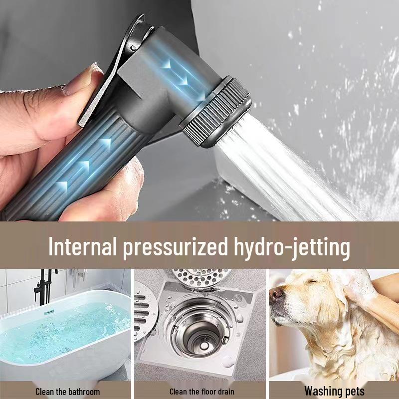 Black Copper Bidet Sprayer: Toilet Companion & Booster Shower Faucet