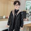 Jungen 2025 Herbst/Winter Koreanischer Stil Plus Samt Lederjacke