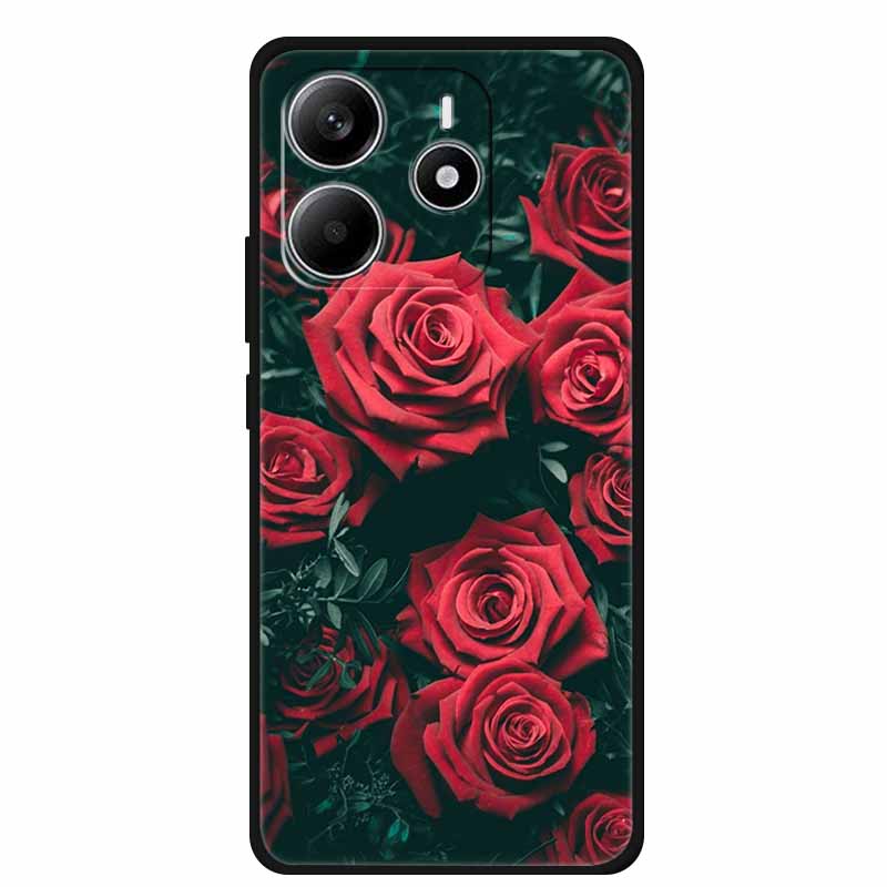 Pour Redmi Note 14 4G GLOBAL Coque Animaux Silicone Souple TPU Étuis de Téléphone Housse Arrière pour Xiaomi Redmi Note14 4G Protecteur Coque