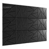 12Pcs Soundproof Wall Panel Self-Adhesive Sound Absorbing High Density Thick Acoustic Foam Panel Noise Reduction Wall Decoration Tile