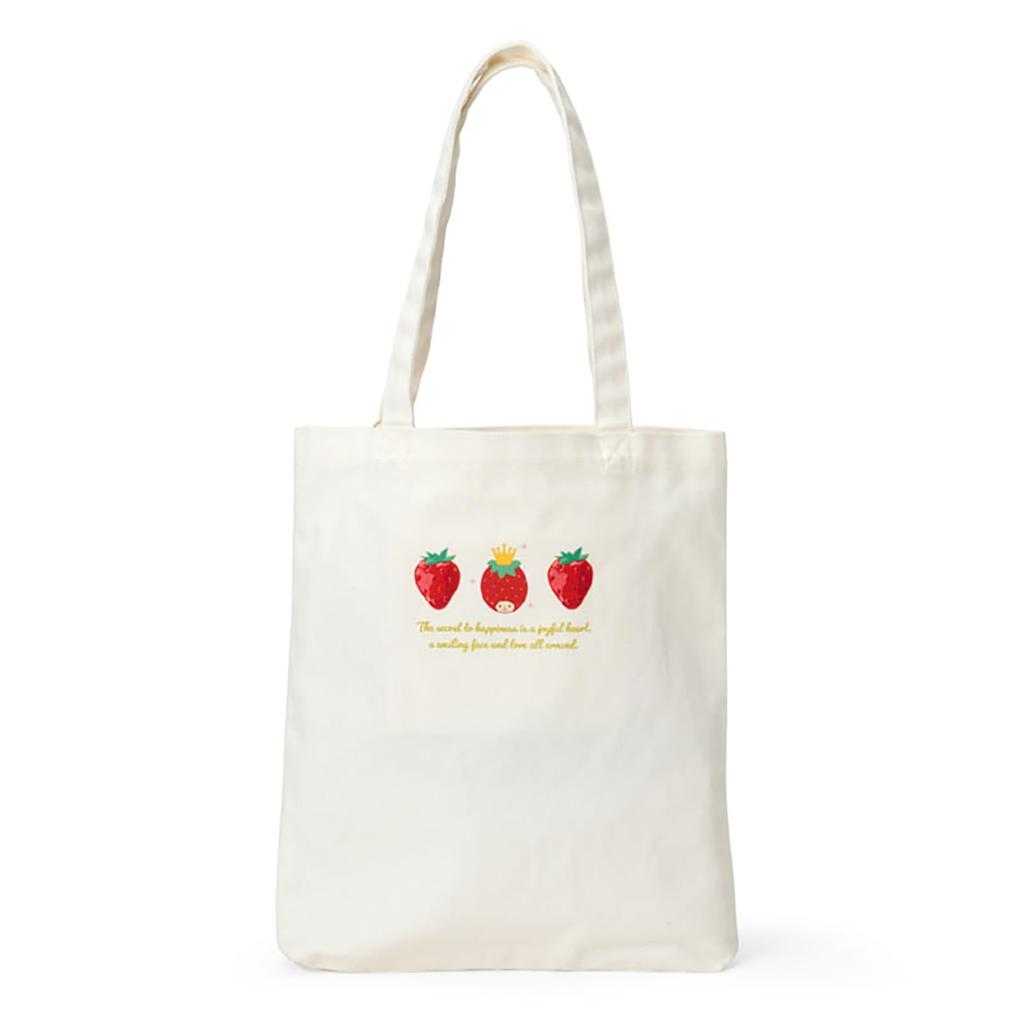 Sanrio Tote Bag Shimbun 50th featuring Sanrio cotton and zinc approximately 32cm wide x 5cm deep x 37cm high for ages 3 and product number 463132