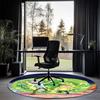 Rick and Morty Printed Round Rug Carpet Chair Rug Area Rug Entryway Doormats,for Office Chair Living Room Bedroom Kitchen Room.