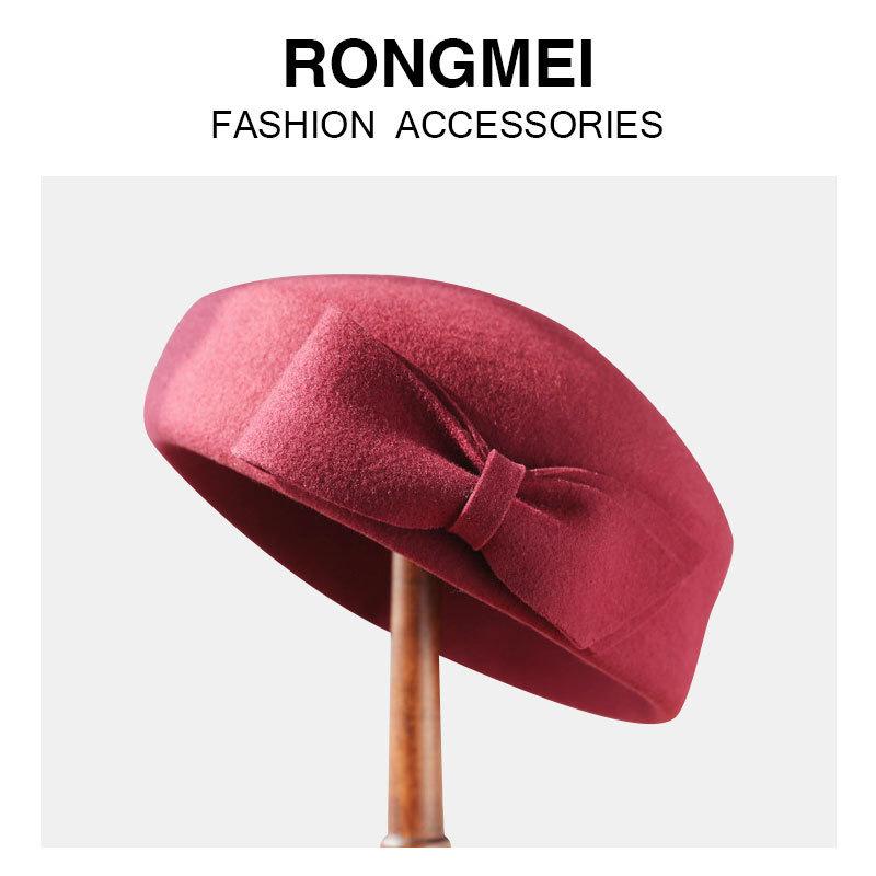 Rongmei's nieuwe herfst- en wintertophoed, newsboyhoed, modieuze schildersmuts, wollen baret, muts tegen de kou, wintermuts
