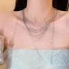 Sparkling Flash Fringe Necklace Glitter Long Sweater Chain Fashion Multi Layer Necklaces  Wedding
