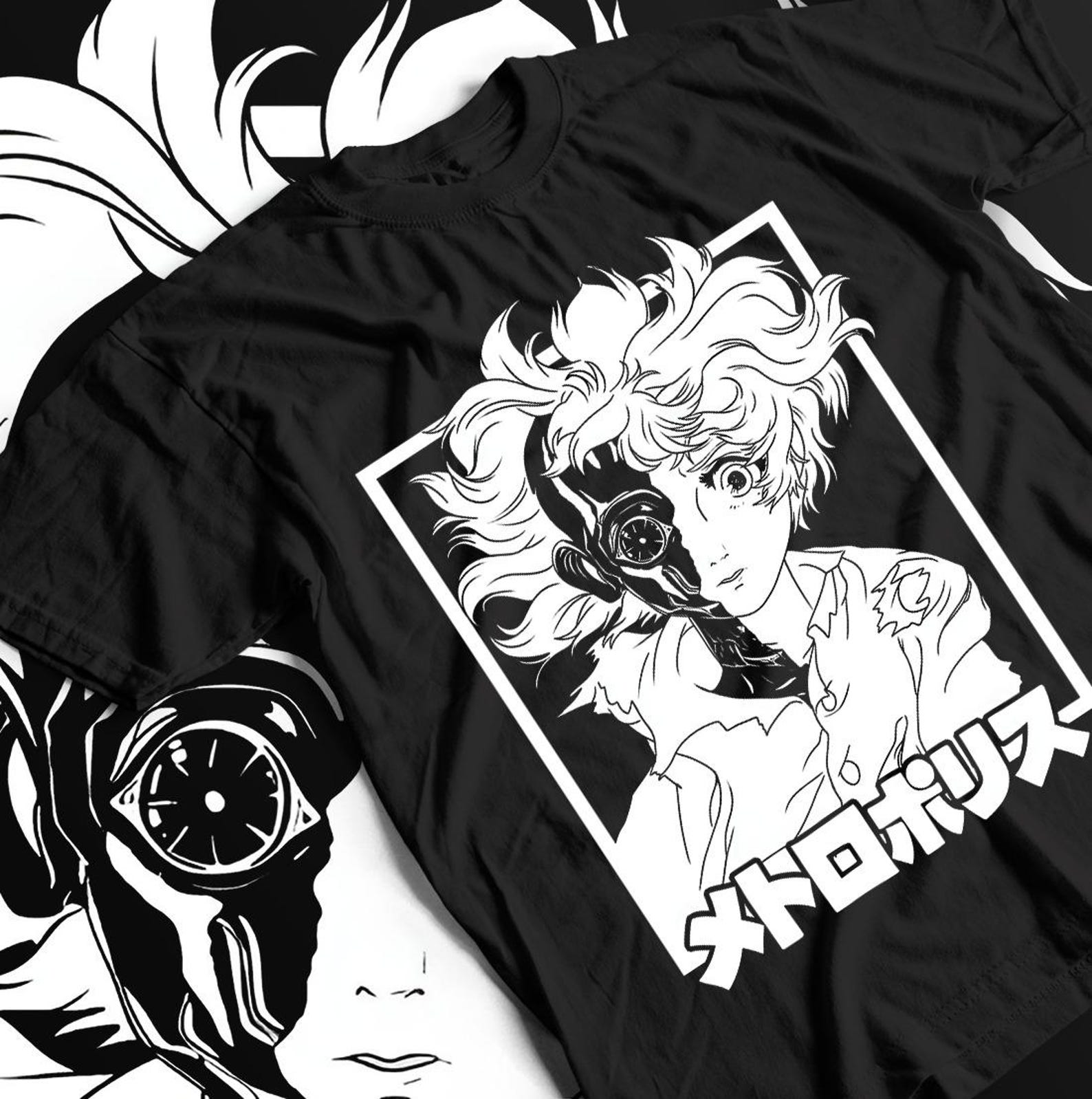 Unisex Metropolis Tima T-Shirt, Anime Shirt, Manga Shirt,Tima Metropolis Shirt, Japan, Japanese,kawaii, E-Girl, Goth Anime Girl L