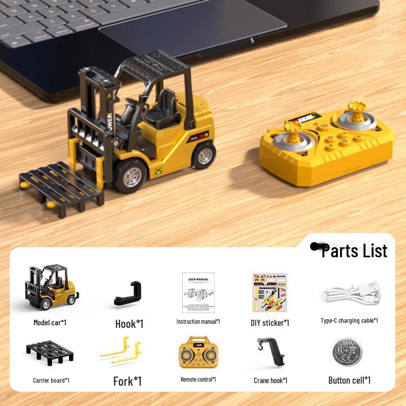 Mini Remote Control Excavator Toy Car for Kids - Engineering Vehicle Model