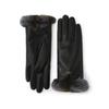 Black Rex Fur Leather Touch Women S gloveS Dcgv1f276bk