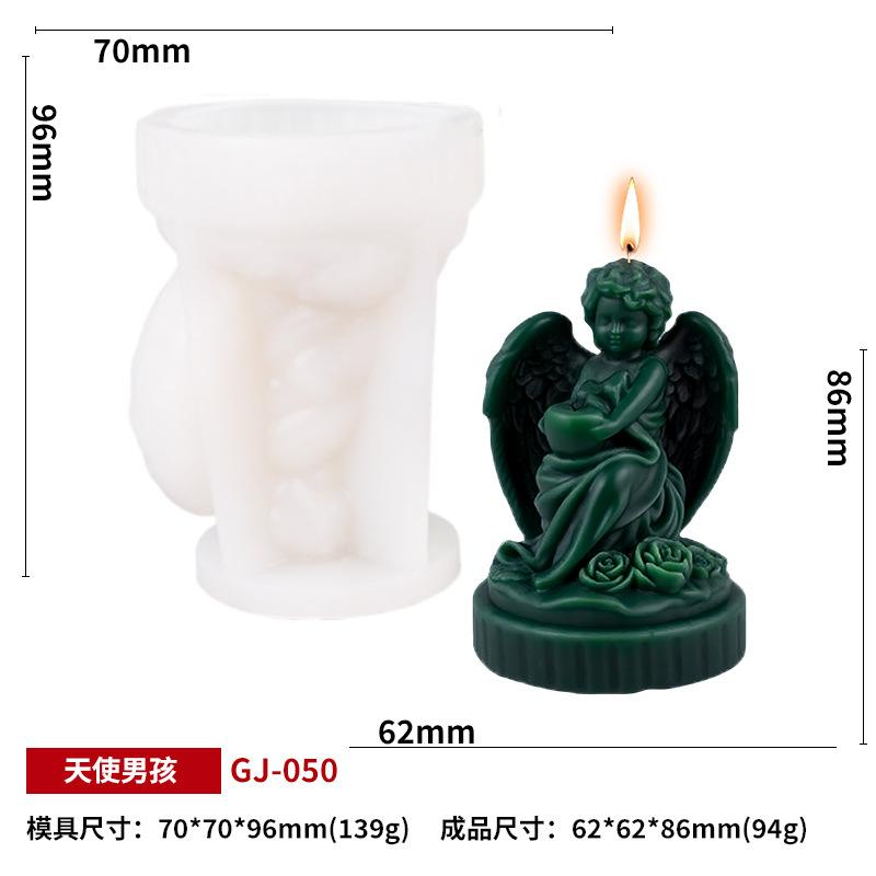 Angel Girl Shape Scented Candle Silicone Mold Handmade Plaster European Style Body Art Figurine DIY Craft