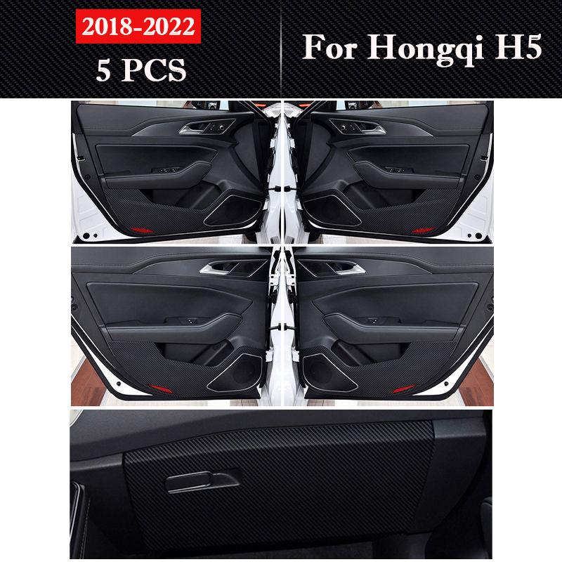 Für Hongqi H5 2018-2026 Auto Tür Anti-Tritt-Schutzmatte Handschuhfach Schutz Aufkleber Matte Innenraum Zubehör Kratzfeste Folie