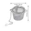 2Pcs Stainless Steel Mesh Tea Strainer 6.5cm Spice Infuser Filter Loose Tea Diffuser  For Loose Tea