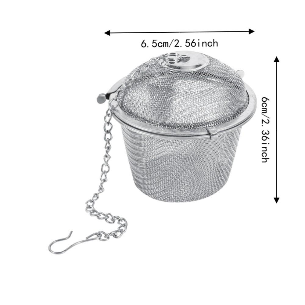 2Pcs Stainless Steel Mesh Tea Strainer 6.5cm Spice Infuser Filter Loose Tea Diffuser For Loose Tea