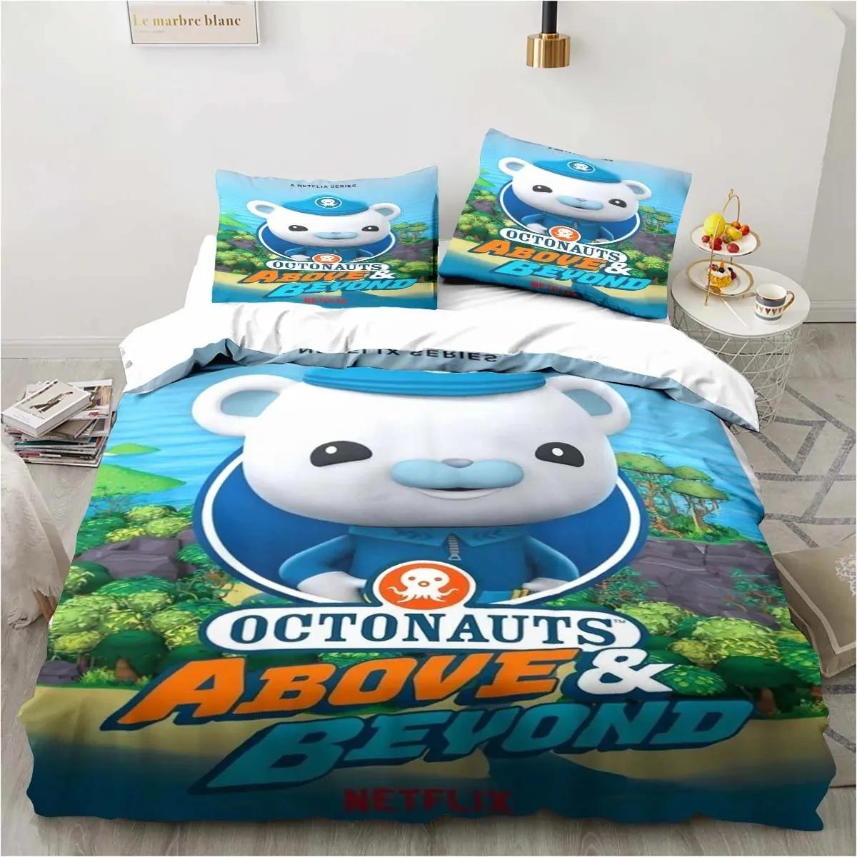 

3D Cartoon Octonauts Bedding Set Bedroom Single Double Bed King Size Quilt Cover And Pillowcase Kid S Birthday Gift AU Single 140x210cm