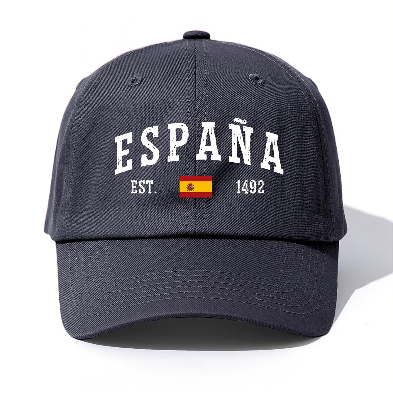

1 шт. Бейсболка с принтом ESPANA для взрослыхМинималистичный Ретро Стиль Повседневная Мягкая Регулируемая Кепка ПапыИдеально В Качестве Подарка
