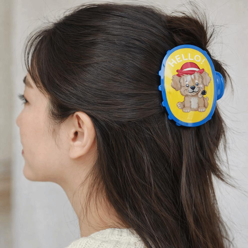 Headwear Cartoon Animal Hair Clip Puppy Geometry Shark Clip Funny Bear Acetate Hair Claw  Female