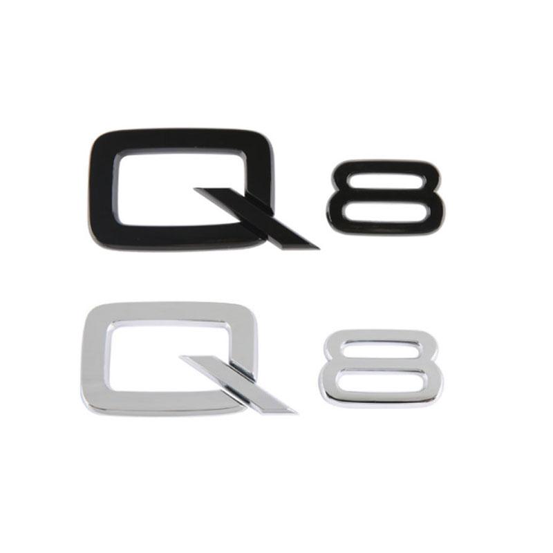 Q3 Q4 Q7 Q8 Q2L Q5L letter LOGO car sticker for Hot Q6 Q8L series displacement label rear boot trunk refit accessories decorate