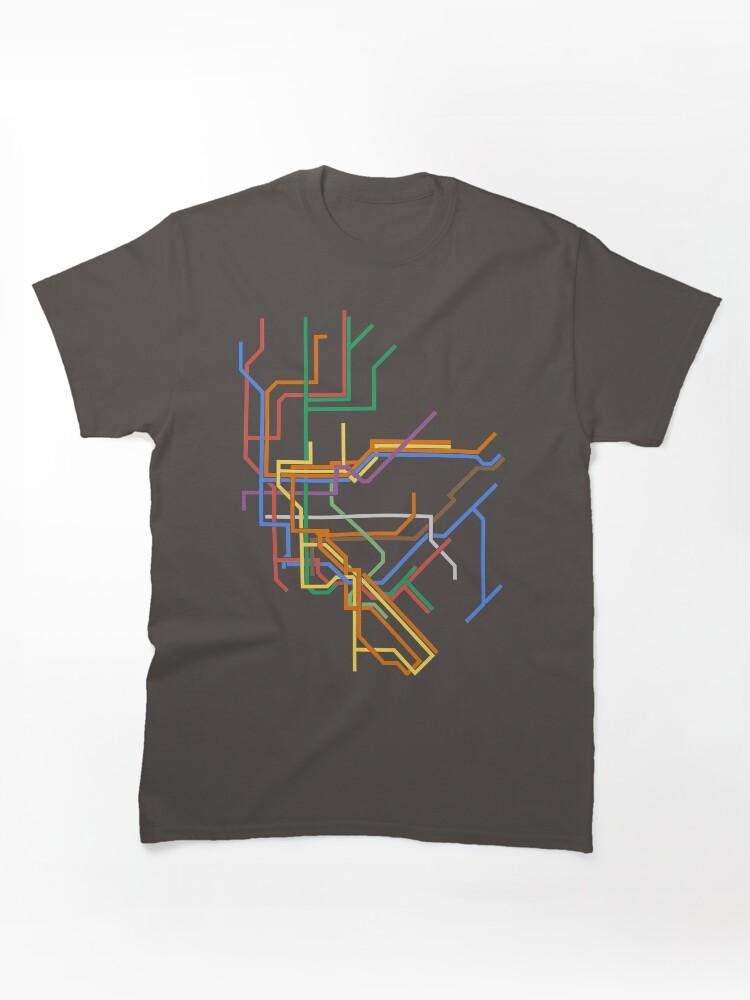 Metro Minimalist New York City Transit Line Map Classic T-Shirt
