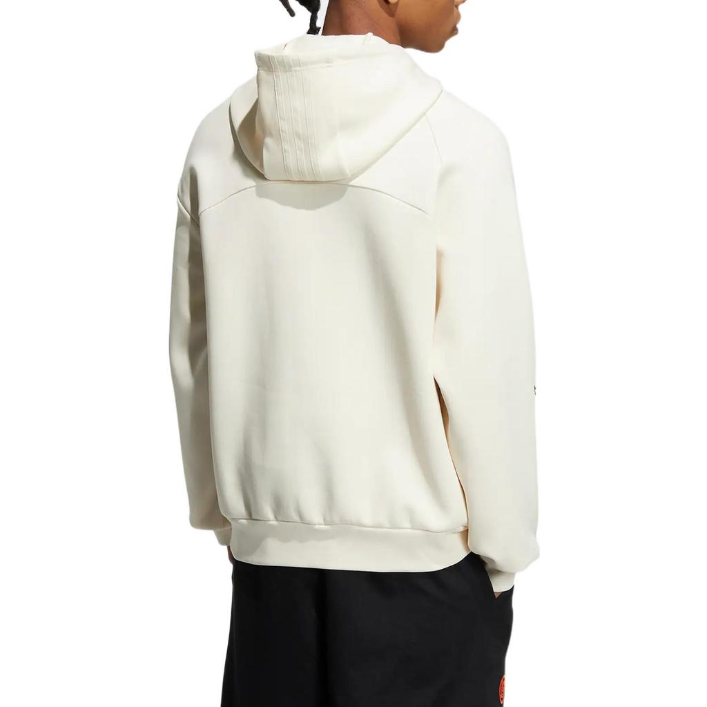 adidas Neo X Jujutsu Kaisen Collaboration Solid Color Cartoon Print Drawstring Hoodie Unisex Hoodies White HZ2441