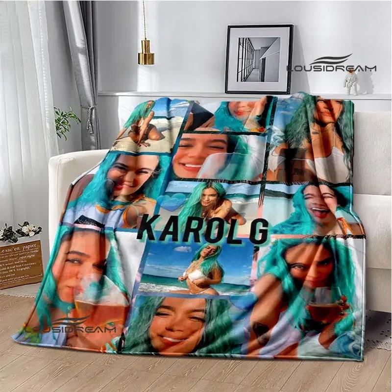 Karol G Fashion Printed Blanket Thin Blanket Soft and Comfortable Blanket Home Travel Blanket Bed Linings Birthday Gift