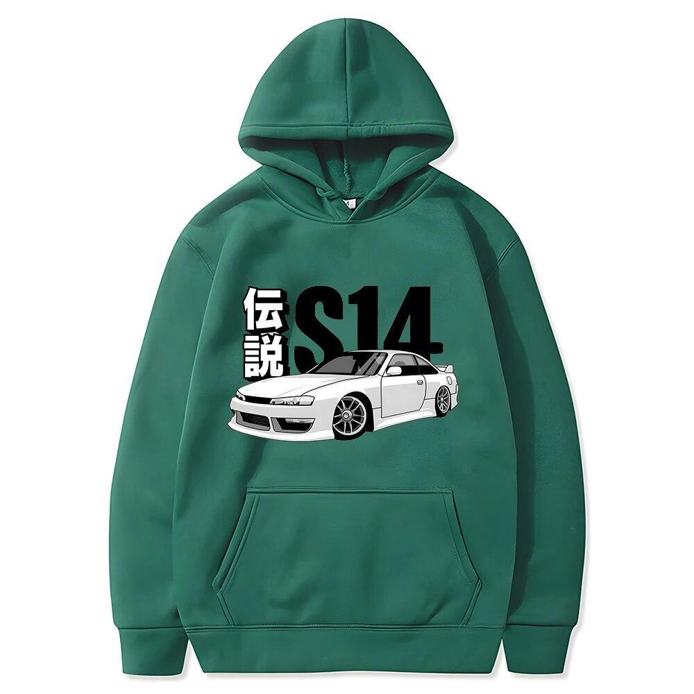 Anime Initial D Printed Hoodie Men Women Casual Fashion Hooded Shirt Long Sleeves Pullover Sweatshirts Oversized Unisex Clothing