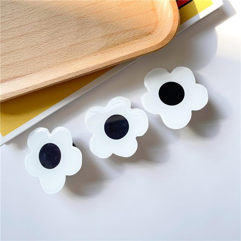 Colorful Acrylic Flower Phone Airbag Stand - Lazy, Retractable, Foldable, Sticky Desktop Holder