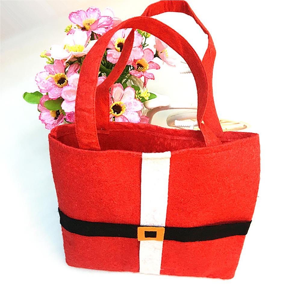 6Pcs Xmas Red Wine Bag Red Black Classic Candy Pouches Large Festival Handbags Kitchen Office Decorations Christmas Props