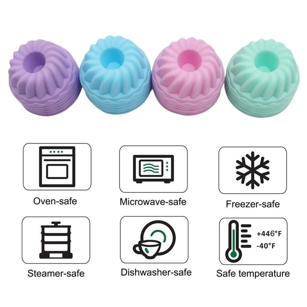 12Pcs Mini Cake Pan Colorful Jello and Cakes Molds High Quality Muffin Cups