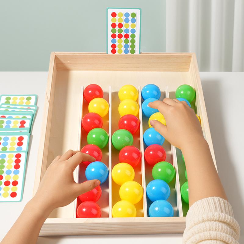 Colorful Sorting Ball Toy - Enhances Observation Hand-Eye Coordination And Logical Thinking Wooden Educational Sensory Toy