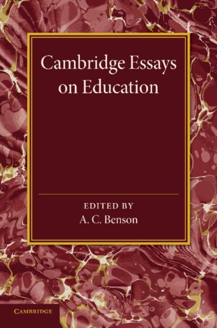Bok Cambridge Essays In Education