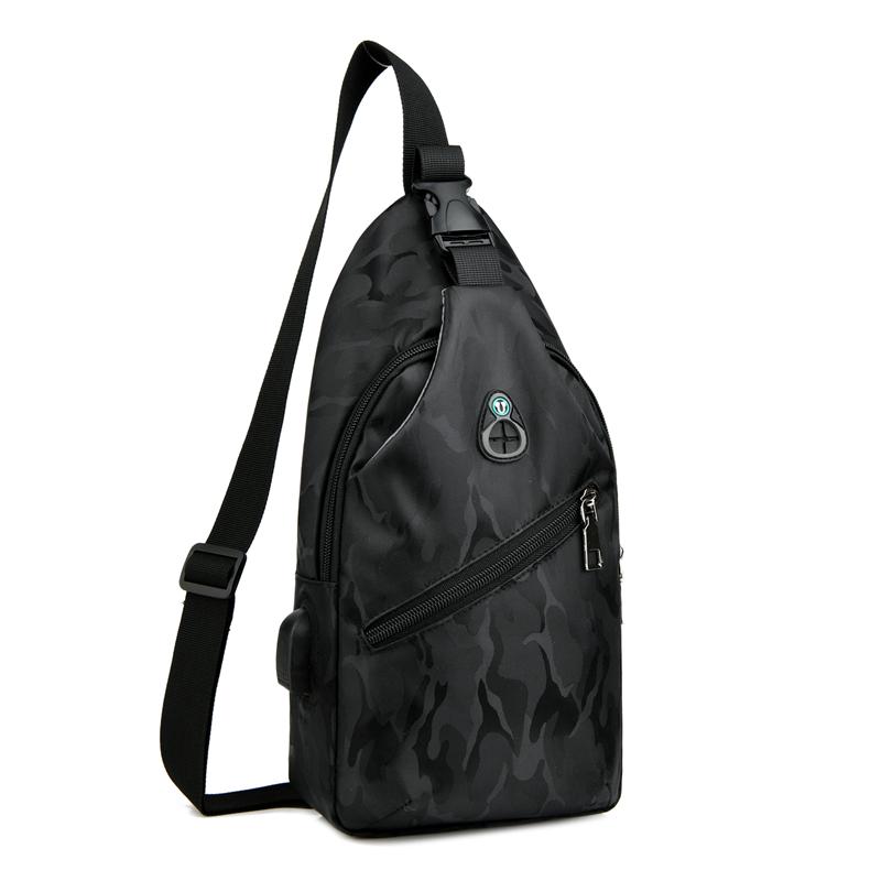 

Men s Camouflage Chest Bag - Casual and stylish crossbody bag with adjustable shoulder strap and tassel embellishment чорний
